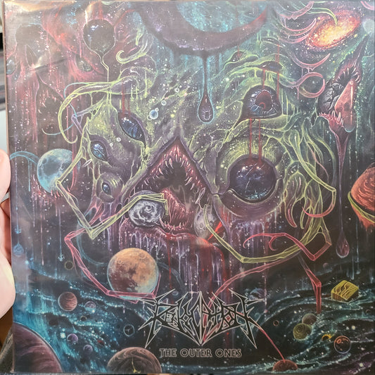 Revocation - The Outer Ones (2018, Kelly Green w/ Purple Splatter, DEFECT SEE DESCRIPTION)