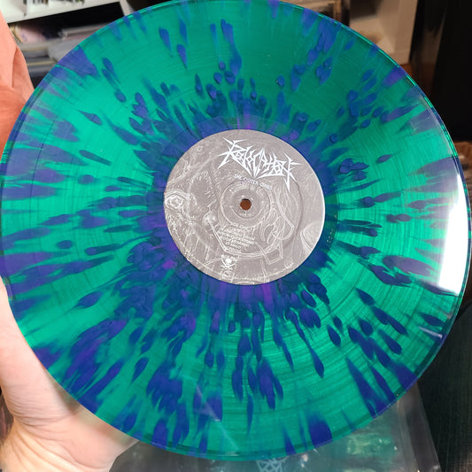 Revocation - The Outer Ones (2018, Kelly Green w/ Purple Splatter, DEFECT SEE DESCRIPTION)
