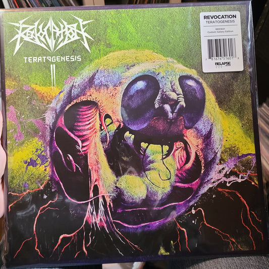 Revocation - Teratogenesis (2024, Kelly Green & Yellow Galaxy, Repress)
