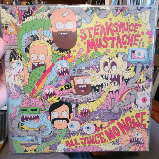 Steaksauce Mustache - All Juice, No Noise (2022, Second Press, 'Half Juice / Half Noise' variant)