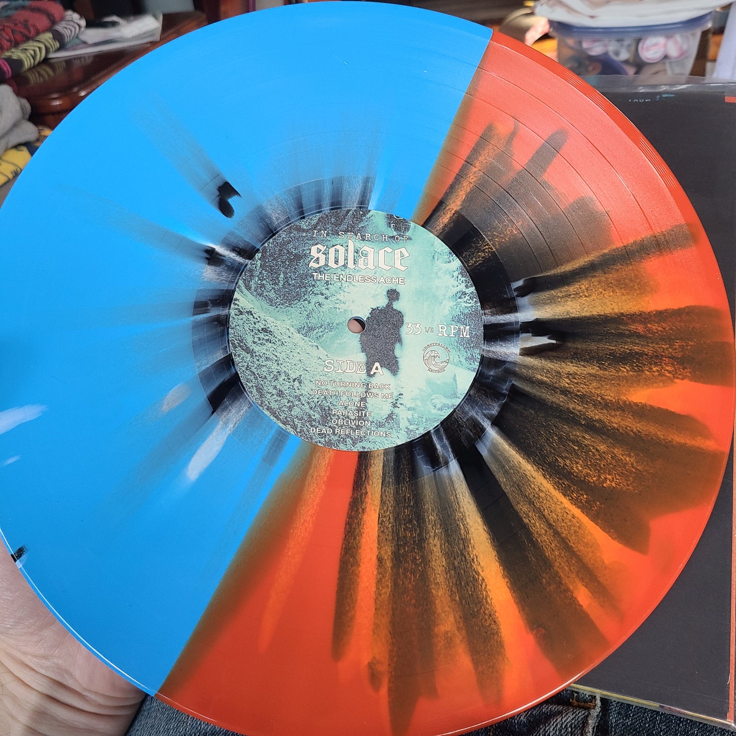 In Search Of Solace - The Endless Ache (2022, Half Orange / Half Blue w/ Splatter)