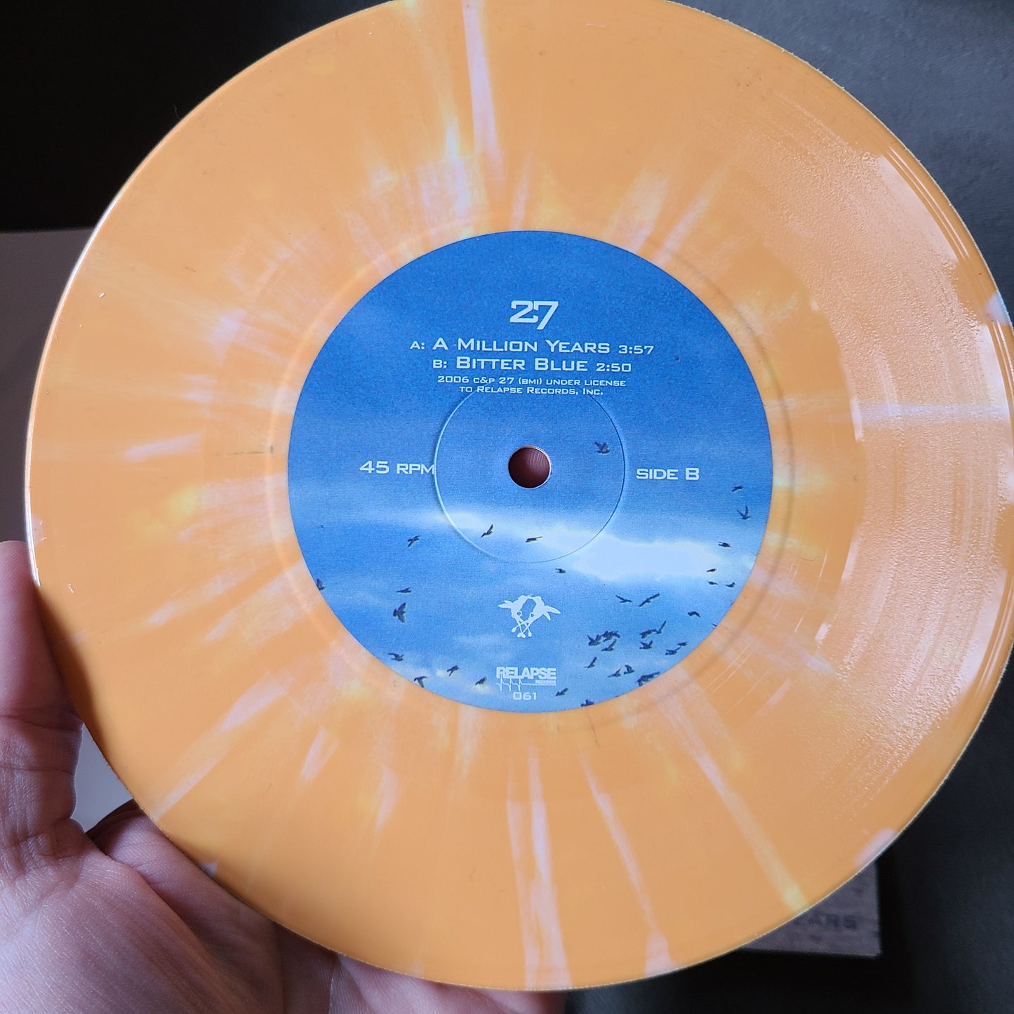 27 - A Million Years (7", 2006, Orang w/ White Splatter)