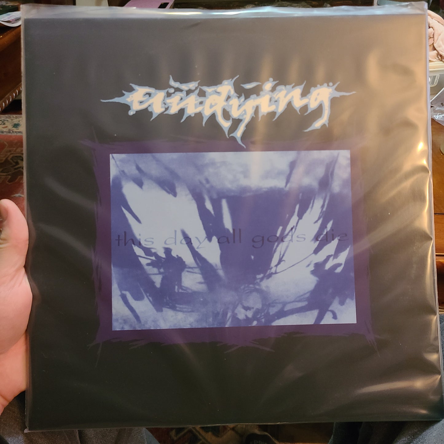 Undying - This Day All Gods Die (2024, Blue Blob in Electric Blue w/ Violet Splatter)