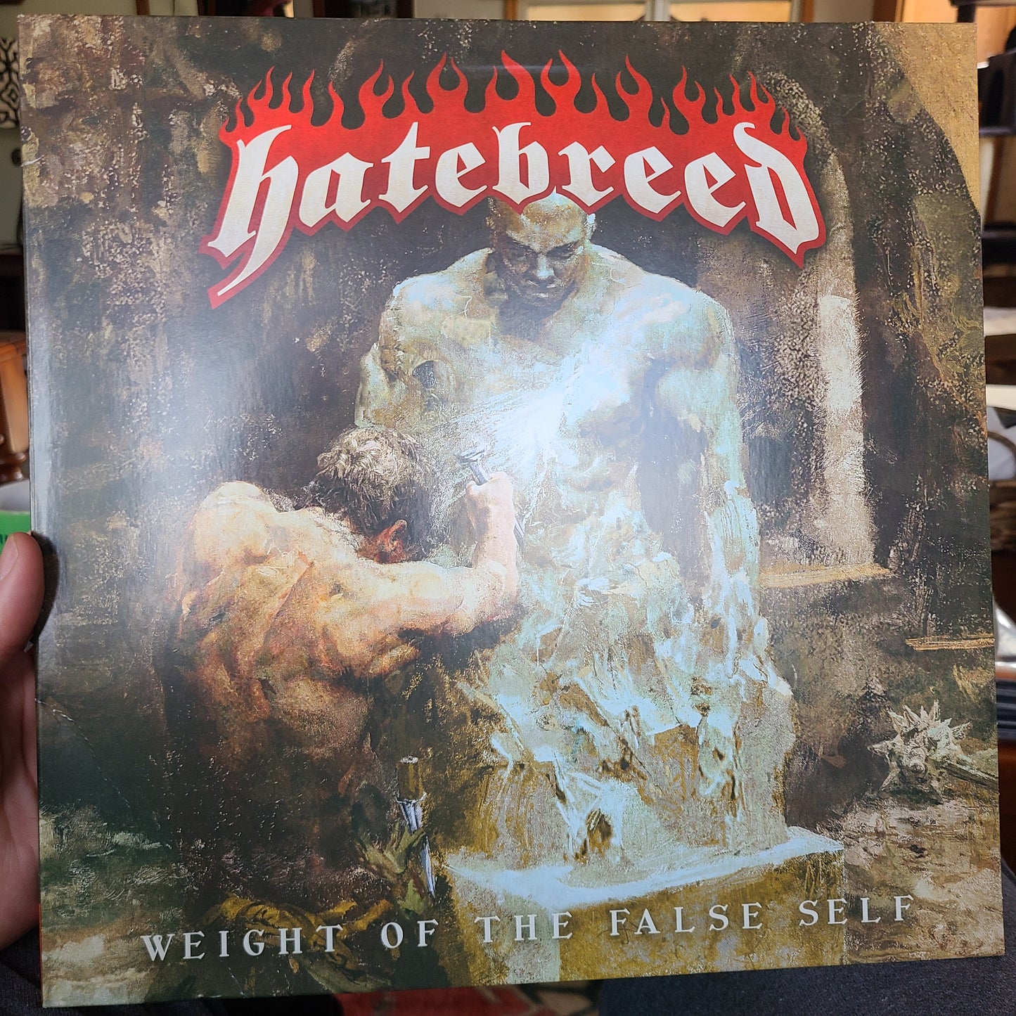 Hatebreed - Weight Of The False Self (2020, Bone / Brown Swirl w/ Splatter)