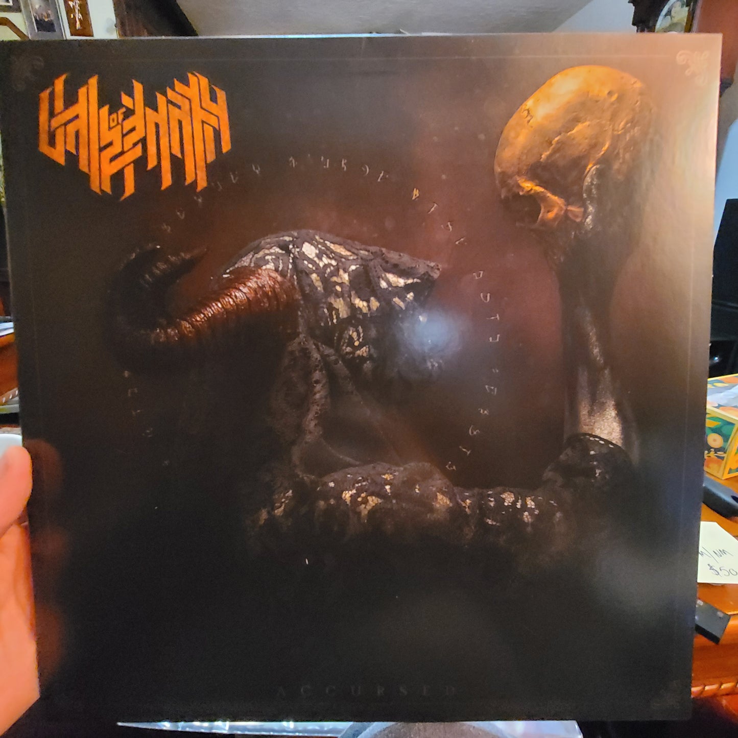 Vale Of Pnath - Accursed (2019, Gold w/ Red Splatter)